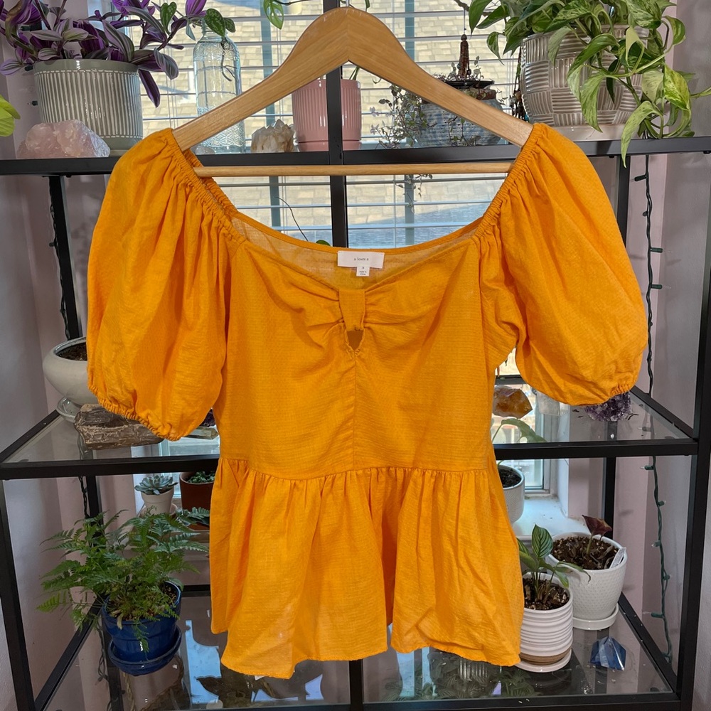 Off The Shoulder Cropped Baby Doll Top